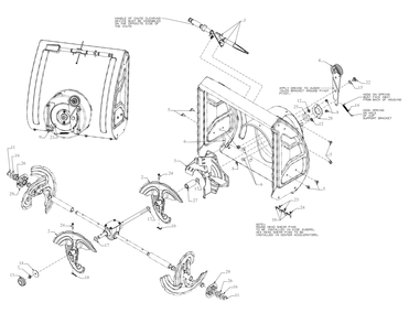 Impeller Diagram and Parts List for 3X26-INCH (31AH5DVA710)(2022) Cub Cadet Snow Blower